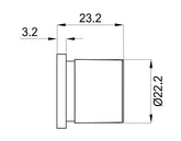 NANOROUND 25.4MM DIA END CAP 316 STAINLESS STEEL